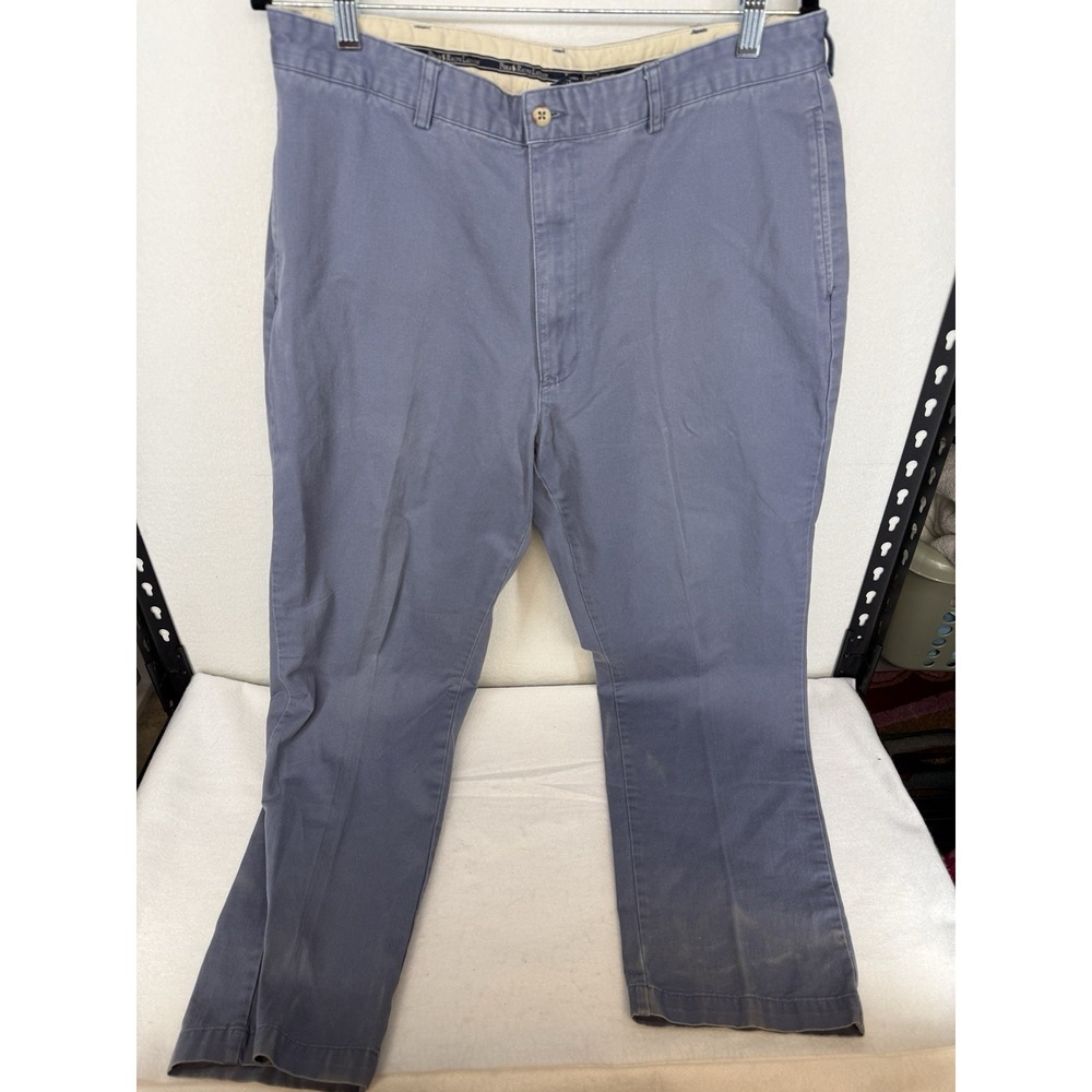 Vintage Polo Ralph Lauren Men's Blue Gordon Pants‎ Size 36x34 (32") 100% Cotton